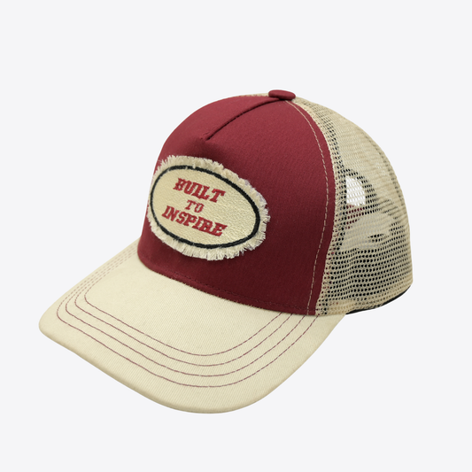 The "Built To Inspire" Distressed Trucker Cap