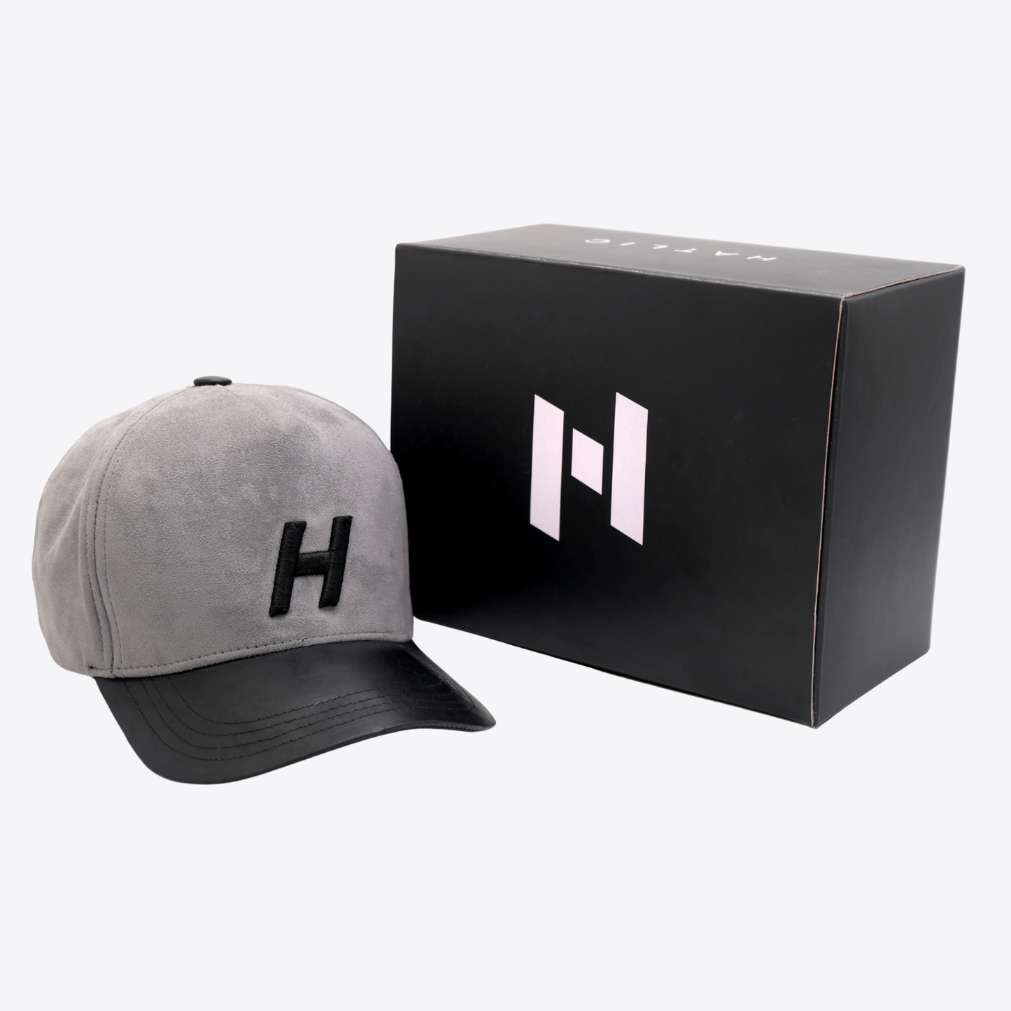 The Hatlic Grey Suede 'H' Cap